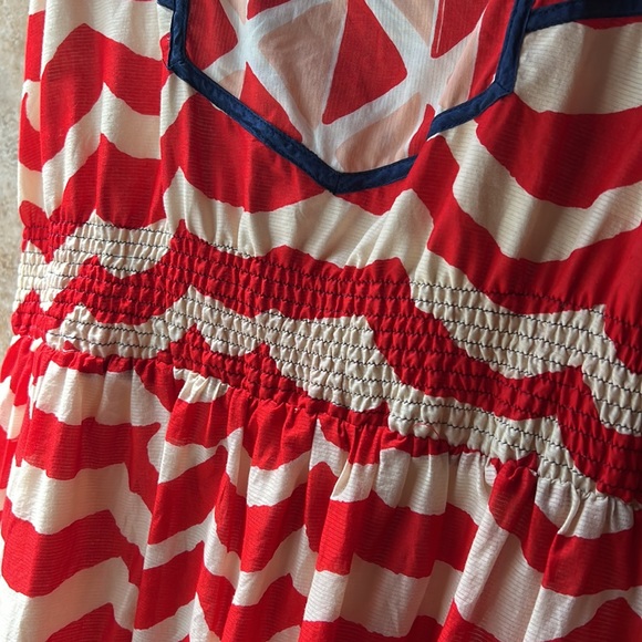 Anthropologie We Love Vera High Seas Dress Red White & Blue Nautical Pockets ♥️ - Picture 7 of 11